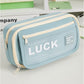 Flip-Top Pencil Case Ins Style High School Student New Style Pencil Case for Girls Male Large Capacity Stain-Resistant Simple Stationery Box