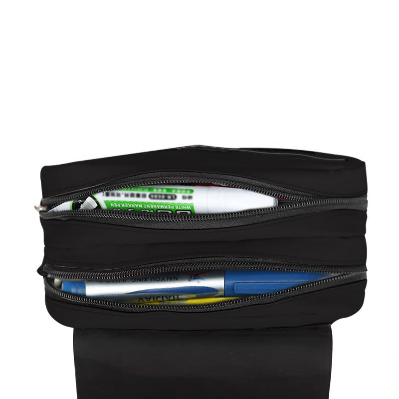 Headphone Listening Pen Bag DIY Double-Layer Flip Pen Box Student Kidsren's Trendyy Pencil Stationery Bag Large Capacity