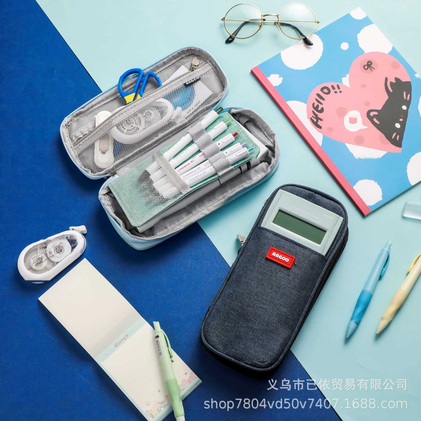 Retractable Pencil Case, Super Large Capacity, Multifunctional Stationery Box, Portable Foldable Storage Bag for Primary and Secondary School Students, Specially Designed for Exams
