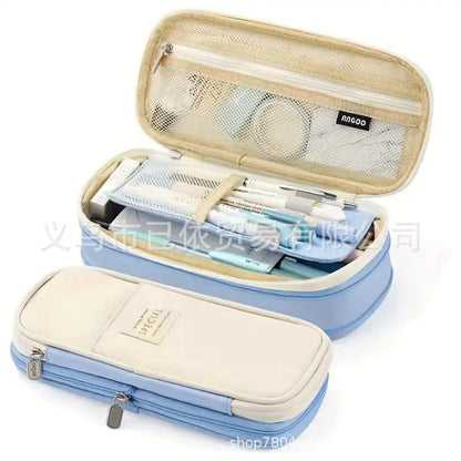 Retractable Pencil Case, Super Large Capacity, Multifunctional Stationery Box, Portable Foldable Storage Bag for Primary and Secondary School Students, Specially Designed for Exams