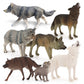 Children's Science and Education Toy Wild Animal Wolf Model Roaring Standing Wolf Little Wolf Cub Wild Wolf Group Static Desktop Craft