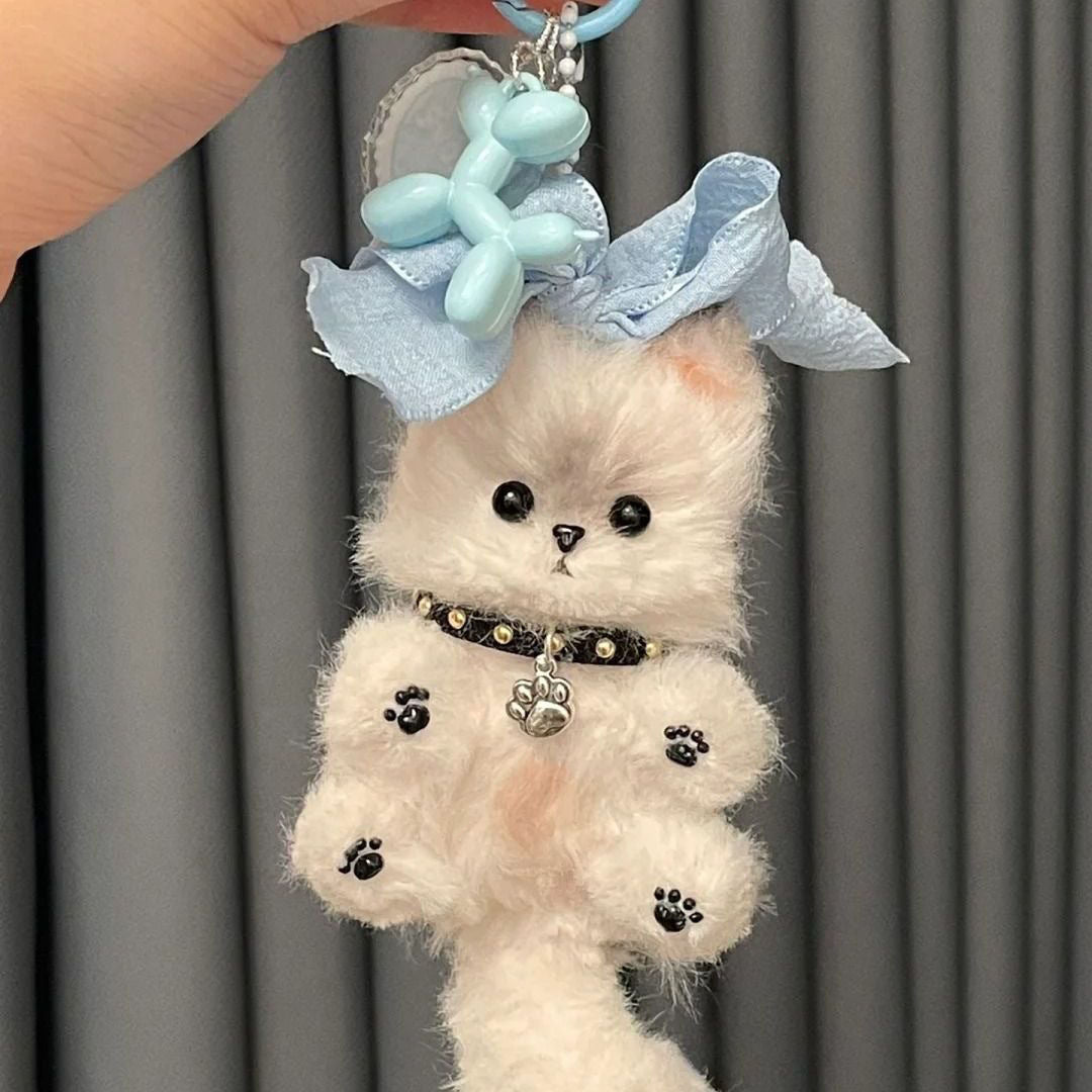 Twisting Stick Kitten DIY Material Pack Casual Style Cute Stuffed Toy for Girls Birthday Gift Bag Pendant