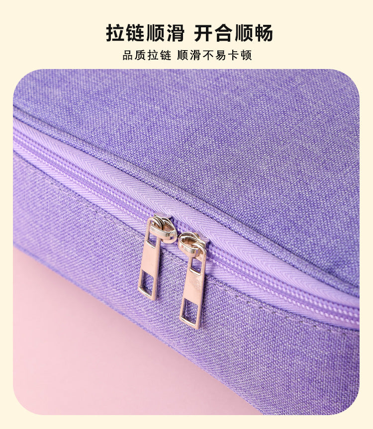 Cross-Border Satchel Large-Capacity 72-Hole Multi-Functional Student Art Student Color Lead Brush Pencil Stationery Storage Bag