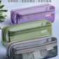 Mesh Large-Capacity Pencil Case, Transparent Double-Layer Student Exam Zipper Stationery Storage Bag, Three-Layer Stationery Bag