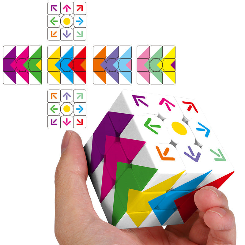 Cross-Border Uv Printed Personalized 3X3 Cube Square Network 3X3 Arrow 3X3 Tic-Tac-Toe Cube Wholesale