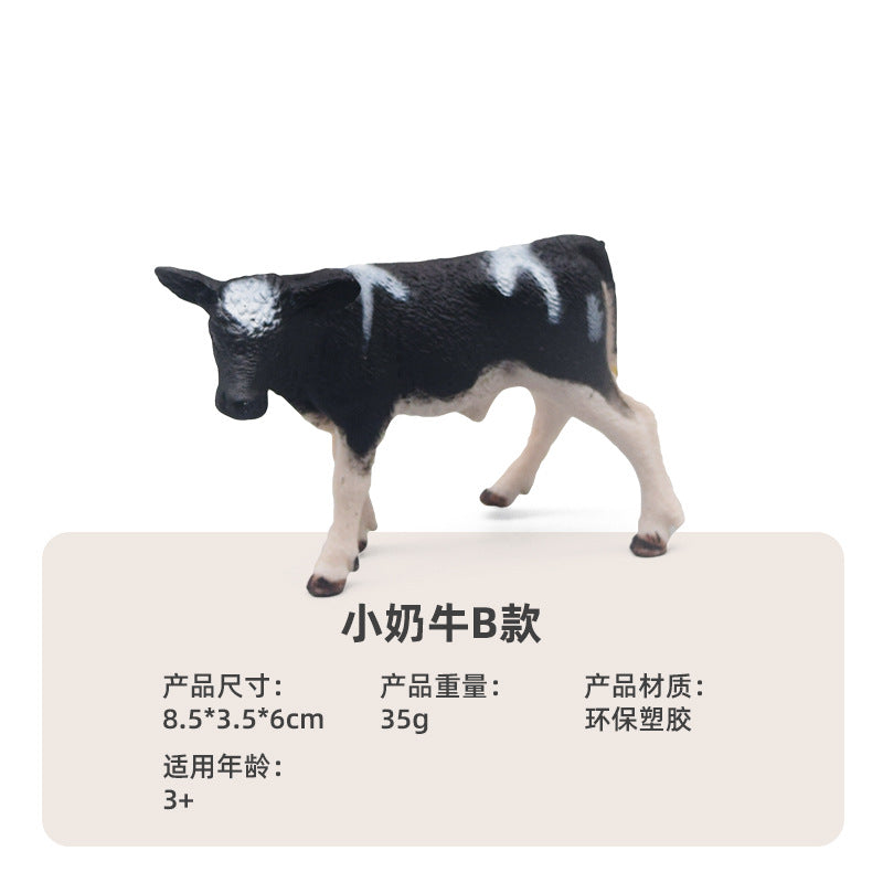 Strict Selection of Cross-border Amazon Simulation Small Animal Model Toy Farm Cow Creative Educational Children's Toys Wholesale