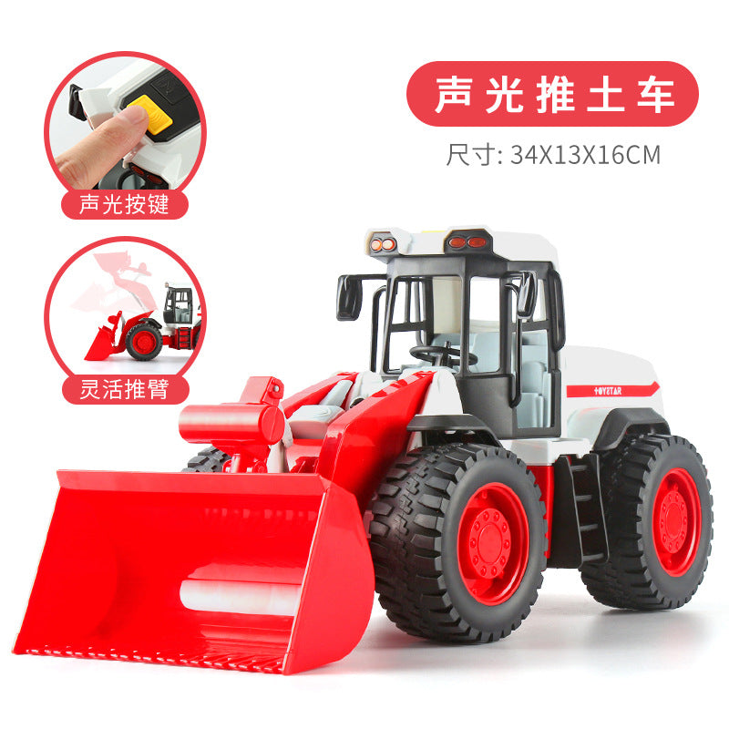 Cross-border simulation trailer toy inertia flat rescue large engineering car boy road transport toy car wholesale