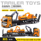 English packaging cross-border children alloy car vehicle trailer fire truck tank excavator pull back toy car