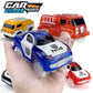 Magnetic track car electric light-emitting jeep police car project small train track accessories children's toys car