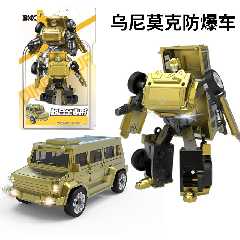 BKK alloy deformation robot train high-speed rail engineering bus dinosaur green leather train King Kong BKK children's toys
