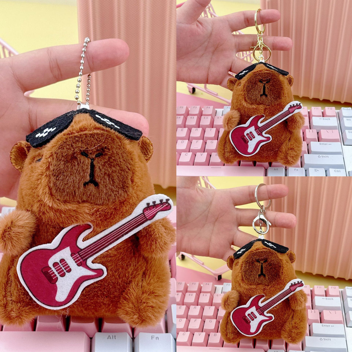 Cross-Border Capybara Mascot Backpack Small Pendant Keychain Chinese Style Zodiac Pendant Couple Ugly Doll