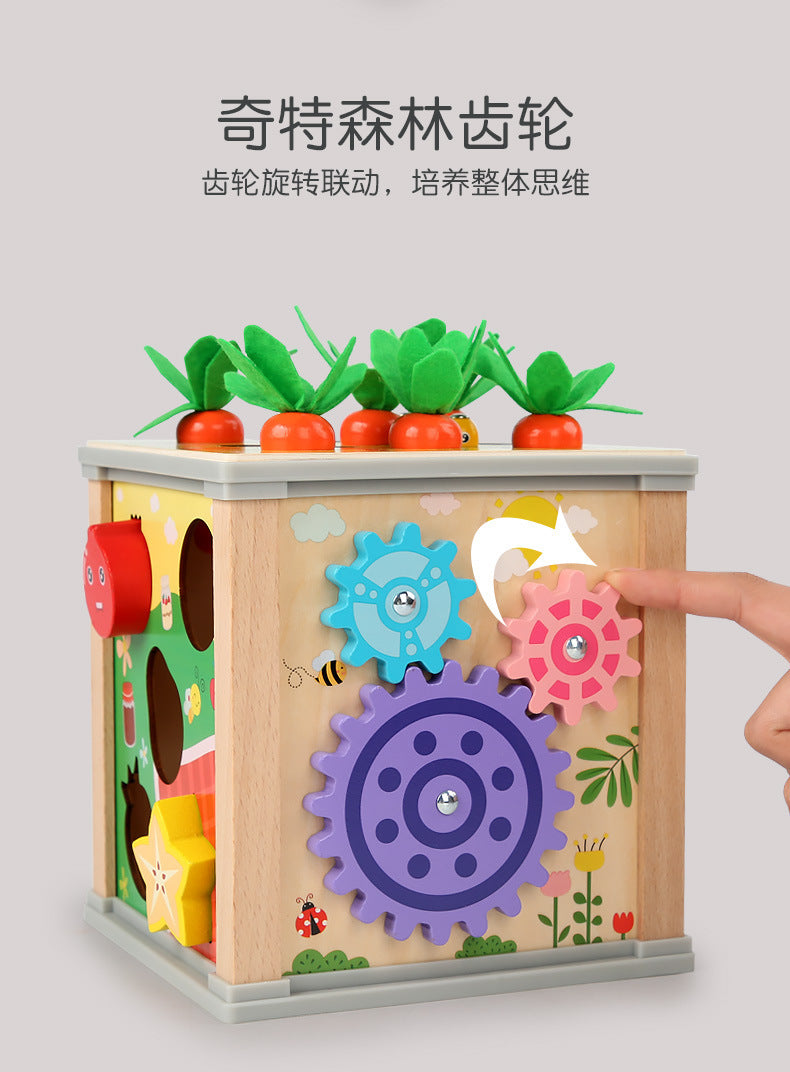 Children's Educational Bead Toys Kindergarten Students Early Education Matching Montessori Teaching Aids Shape Cognitive Beaded Treasure Box