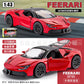 Cross-Border Popular 1:43 Three-Door Alloy Sports Car Model Kidsren's Pull-Back Toy Car Color Boxed Boy Toy Batch