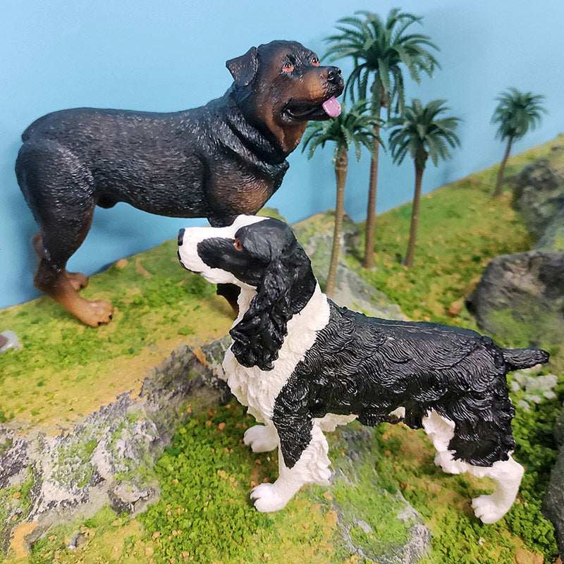Cross-border simulation pet dog animal model doggy Spinger Bullhead terrier Rowena dog static ornaments