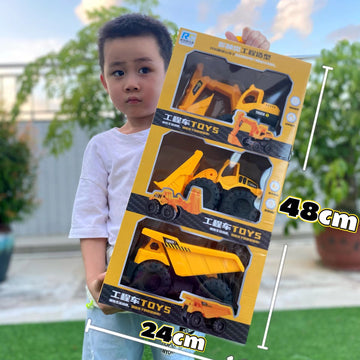 Oversized Shatter Resistant Excavator Toy Car suit Gift Children's Engineering Car Boys and Girls Sliding Beach Toy