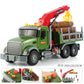 Cross-border simulation trailer toy inertia flat rescue large engineering car boy road transport toy car wholesale