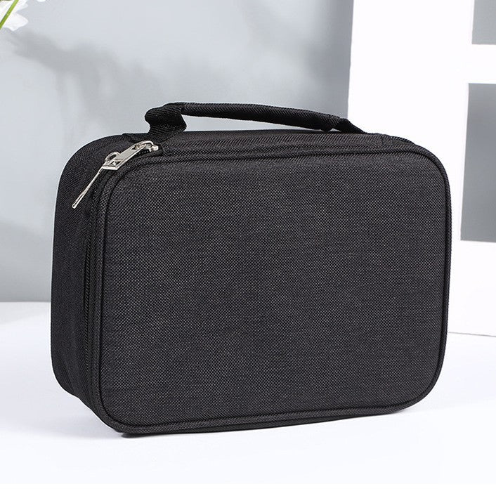 72 Hole Sketch Pen Storage Bag Amazon Hot Student Pencil Bag Three-Layer 24 Hole 48 Hole Pencil Stationery Storage Bag
