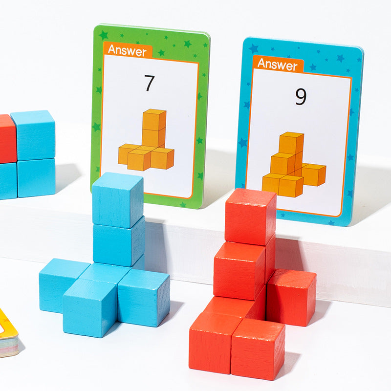 Children's educational space thinking training cube mathematics enlightenment teaching aids early education three-view space building blocks toys