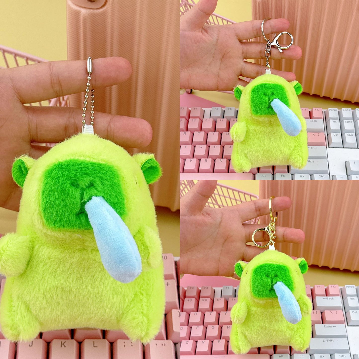 Cross-Border Capybara Mascot Backpack Small Pendant Keychain Chinese Style Zodiac Pendant Couple Ugly Doll