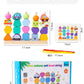 Children's Beaded Column Puzzle Educational Toy Intelligence Box Wooden Shape Matching Baby Geometric Shape Recognition