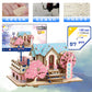 Name factory direct high-quality wood 3D three-dimensional puzzle Hummer cutting small house building Ferris wheel model