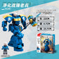 Little Luban Building Blocks Children's Educational Assembled Car Model Transforming Mecha Robot Compatible with Lego Boy Toys