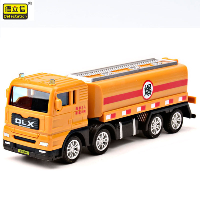 Delixin Kidsren's Rescue Trailer Artificial Flatbed Transporter Car Baby Educational Model Boy Toy Car