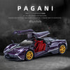 Car-driven alloy model children's toys 1:24 Pa Garni Chinese dragon car sound and light pull back four-door bracket box