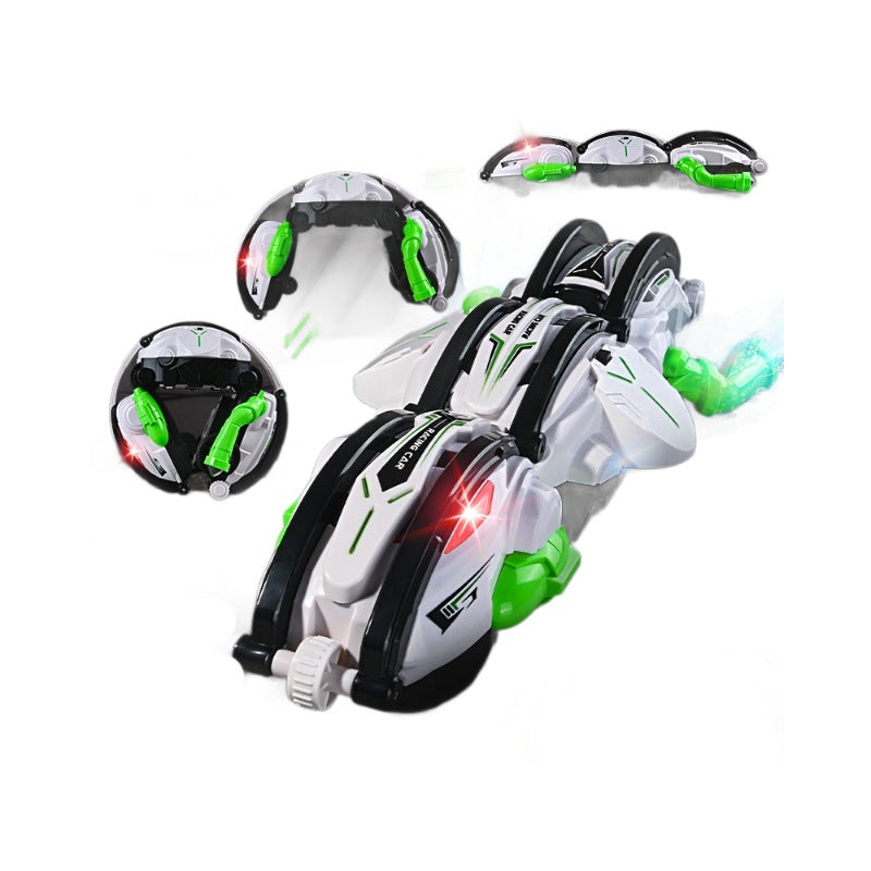 Cross-border dragon armor rollover stunt remote control car 2.4G high-speed driving deformation fall-resistant rollover children drift toy car