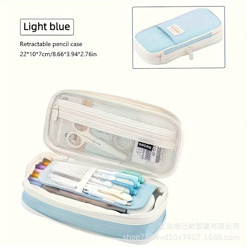 Oxford Cloth Large-Capacity Double-Zipper Multi-Layer Pencil Case Multi-Functional Stationery Box for Primary and Secondary School Students in the Back-To-School Season Wholesale from Manufacturers