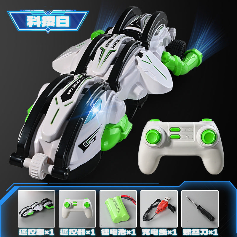 Cross-border dragon armor rollover stunt remote control car 2.4G high-speed driving deformation fall-resistant rollover children drift toy car