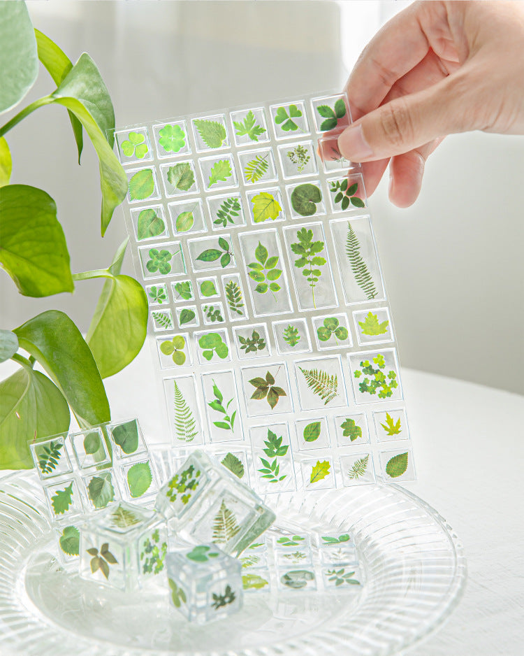 Momo Acrylic 3D Stereo Decorative Stickers Natural Plant Institute Series Handmade DIY Mobile Phone Case Decorative Stickers