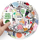 50 cartoon animal quotation stickers text creative graffiti notebook mobile phone book goo card suit stickers