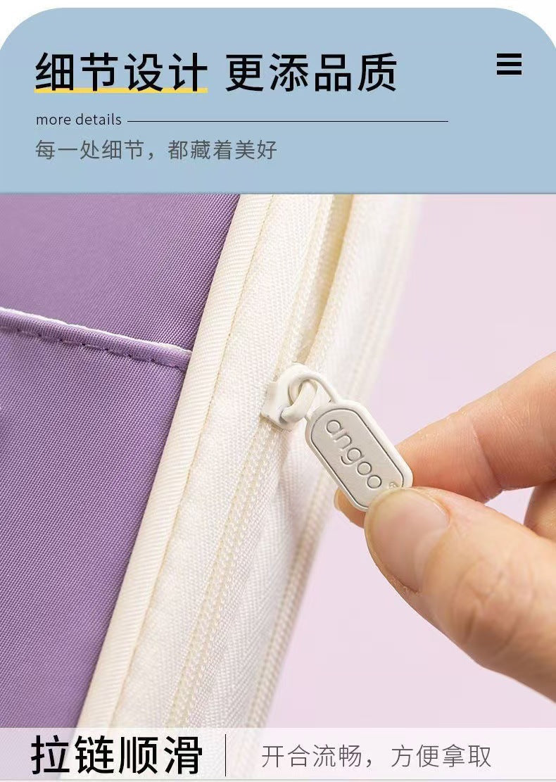 Casual Pencil Case, Large-Capacity Stationery Box, Good-Looking High School Student Ins-Style Student Stationery Bag, Stain-Resistant Primary School Pencil Case