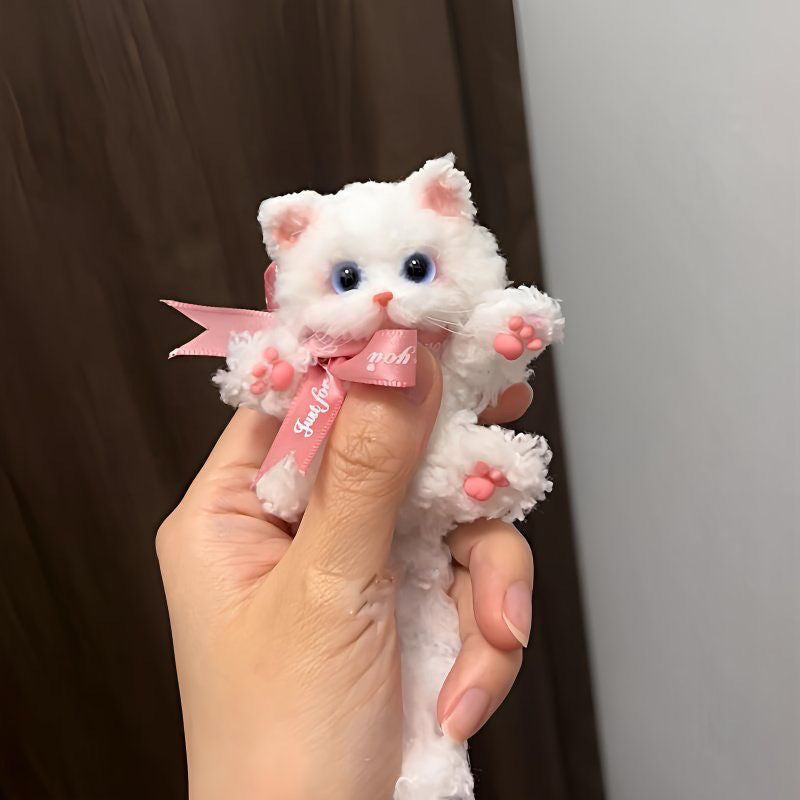 Twisting Stick Kitten DIY Material Pack Casual Style Cute Stuffed Toy for Girls Birthday Gift Bag Pendant