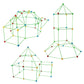 Cross-border DIY mosaic three-dimensional large castle building blocks stick tent straw ball educational toy house