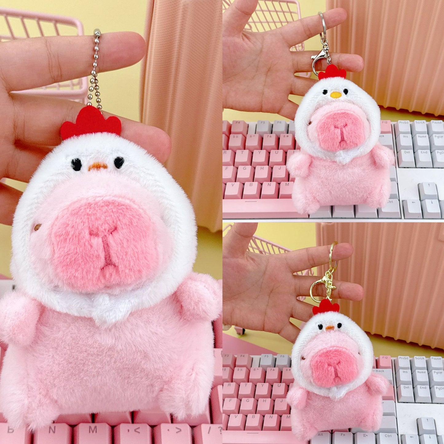 Cross-Border Capybara Mascot Backpack Small Pendant Keychain Chinese Style Zodiac Pendant Couple Ugly Doll