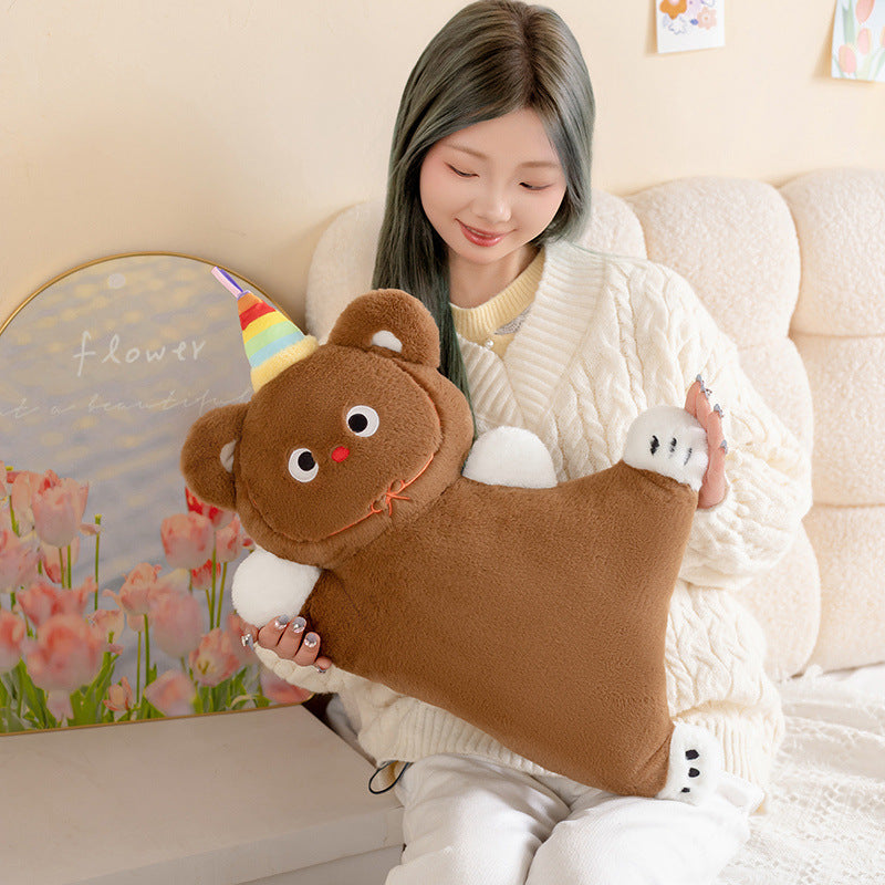 Cross-Border New Puppy Pillow, Kitten Plush Toy, Cute Dog Doll, Nap Pillow, Sofa Pillow, Batch Goods