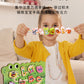 Wooden two-in-one string string beaded puzzle string animal fruit traffic large particle string wooden toy