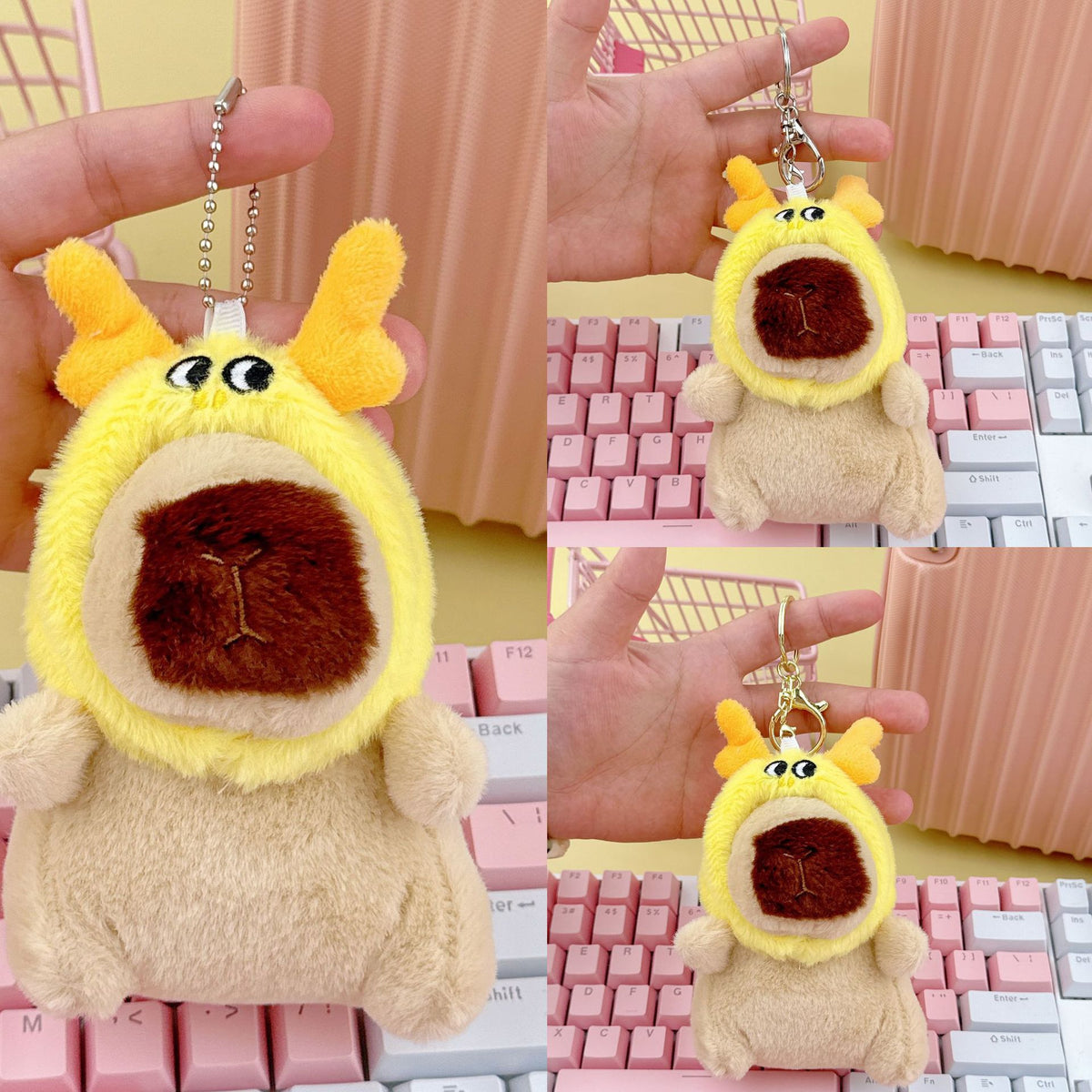 Cross-Border Capybara Mascot Backpack Small Pendant Keychain Chinese Style Zodiac Pendant Couple Ugly Doll