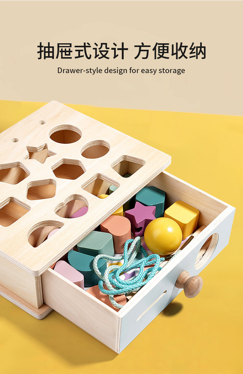 Montessori Classification Early Education Coin Box Baby Color Cognitive Shape Building Blocks Matching Teaching Aids Baby Educational Toys