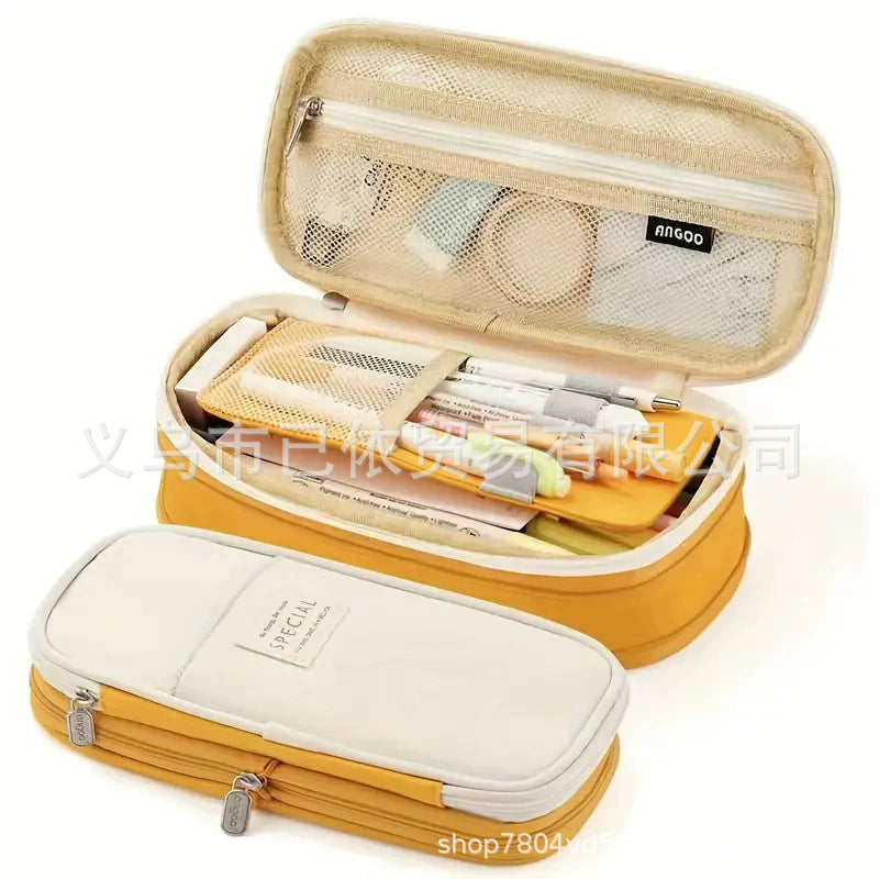 Retractable Pencil Case, Super Large Capacity, Multifunctional Stationery Box, Portable Foldable Storage Bag for Primary and Secondary School Students, Specially Designed for Exams
