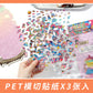 Infeel.Mepet White Card Scenery Stickers, Vintage Item Restorer, Miniature Stereo Chinese-Style Fun Stickers