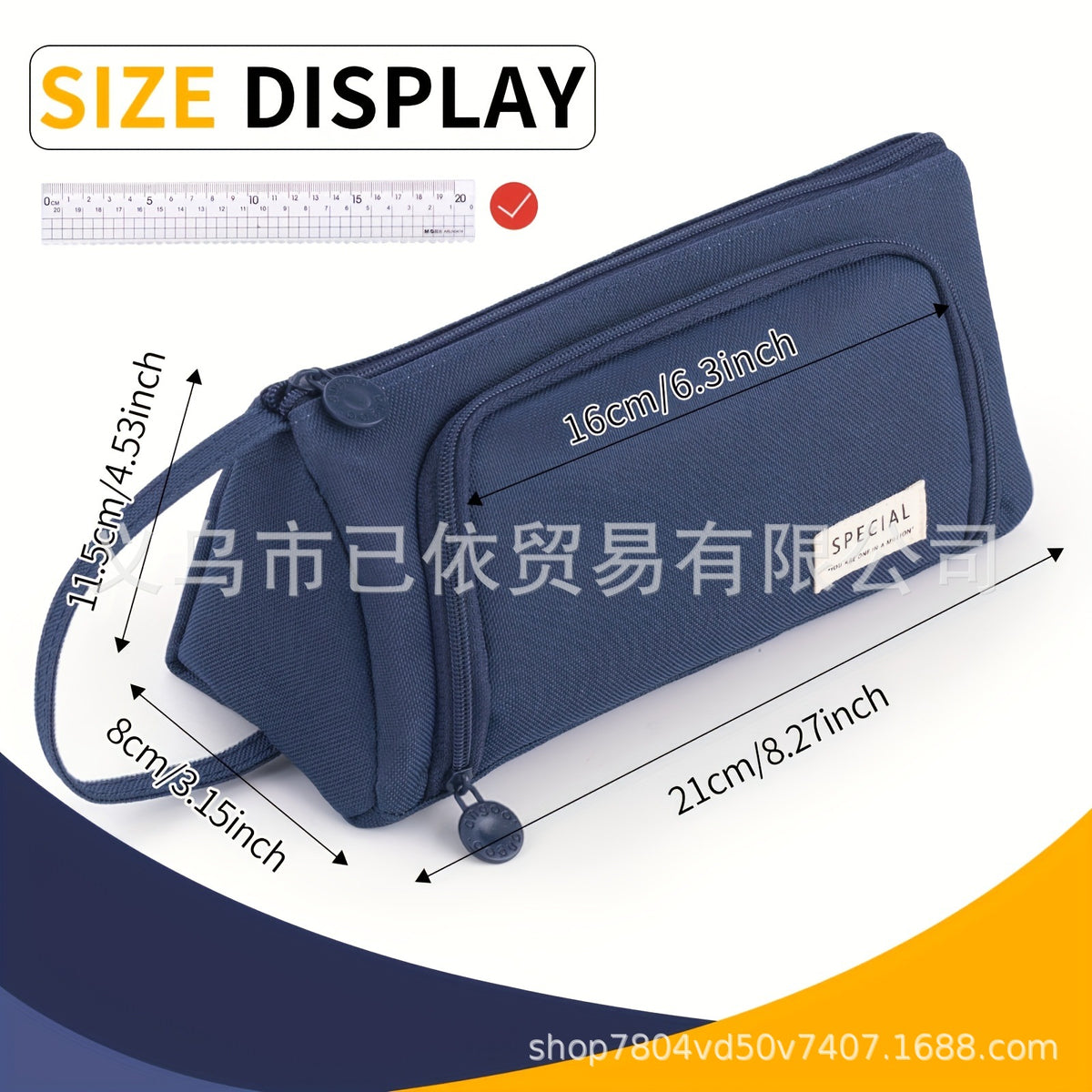 Triangular Large-Capacity Pencil Case and Stationery Box, Thickened Partitioned Storage Student Stationery Bag for Primary, Middle, and High School Students Wholesale