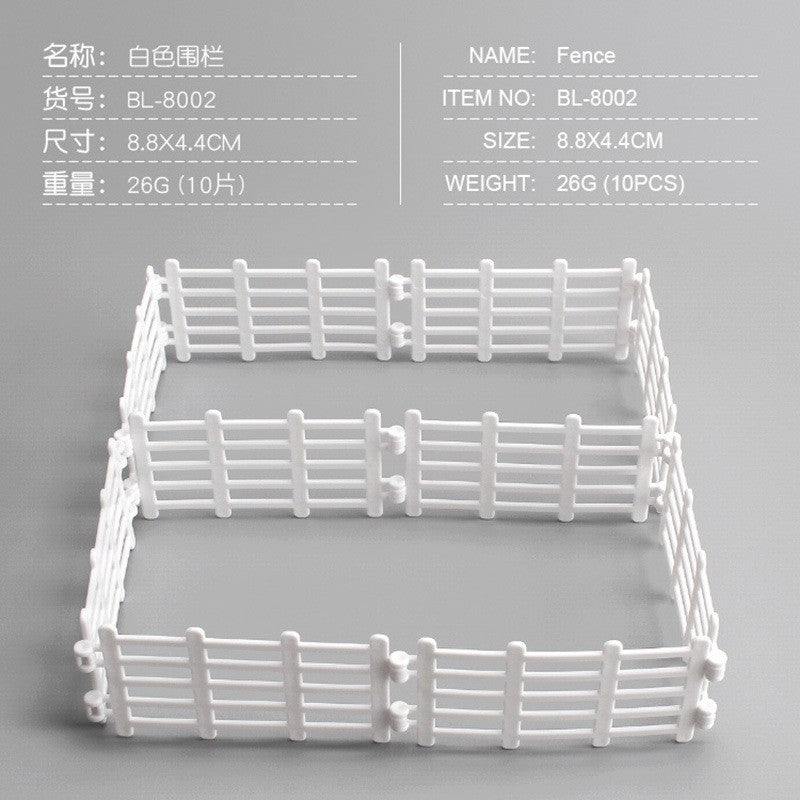 Animal Jurassic simulation farm scene sand table decoration fence large door frame dinosaur model toy