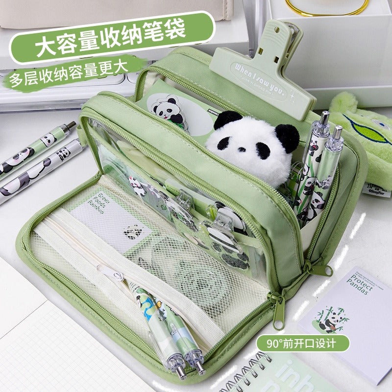 Three-Dimensional New Pencil Case for High School Students, Simple Large-Capacity High-Value Stationery Bag, Storage Bag