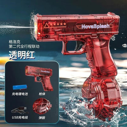 Firelight Ice Rat Flashing Electric Water Gun Children's Toy Water Spray Continuous High-Pressure Powerful Long-Range New Linkage Water Gun