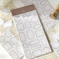 Sugar poem label note book time recorder original retro literature DIY material decoration base note paper