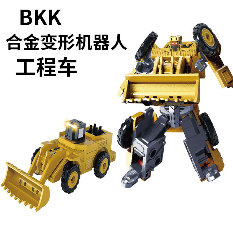 BKK alloy deformation robot train high-speed rail engineering bus dinosaur green leather train King Kong BKK children's toys