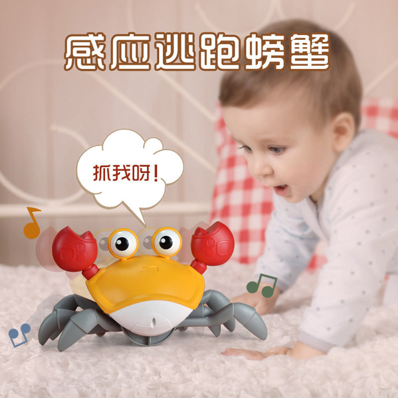 Cross-Border Electric Crab Rechargeable Luminous Concert Crawling Motion Sensor Escape Baby Children's Educational Toy